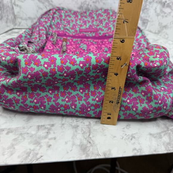 VERA BRADLEY Lighten Up Backpack Ditsy Dot Floral Pink Teal School Travel main image 8